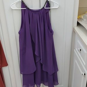 Mid-length flare sleeveless church dress